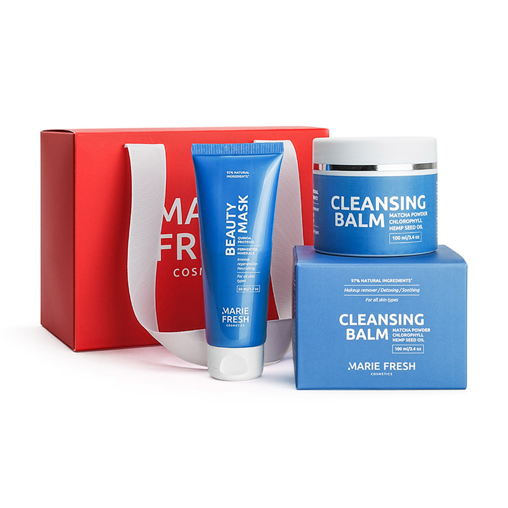 Подарунковий набір для обличчя Marie Fresh Cosmetics Queen’s Secret Beauty Set (бальзам Cleansing Balm, 100 мл + маска Beauty Mask, 50 мл)